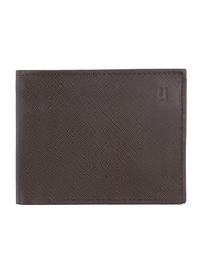 Jafferjees Paris Leather Bi-Fold Wallet for Men, Brown
