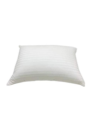 BYFT Orchard Premium 1Kg Filling Hollow Fiber Cotton Stripe Pillows, 50 x 70cm, White