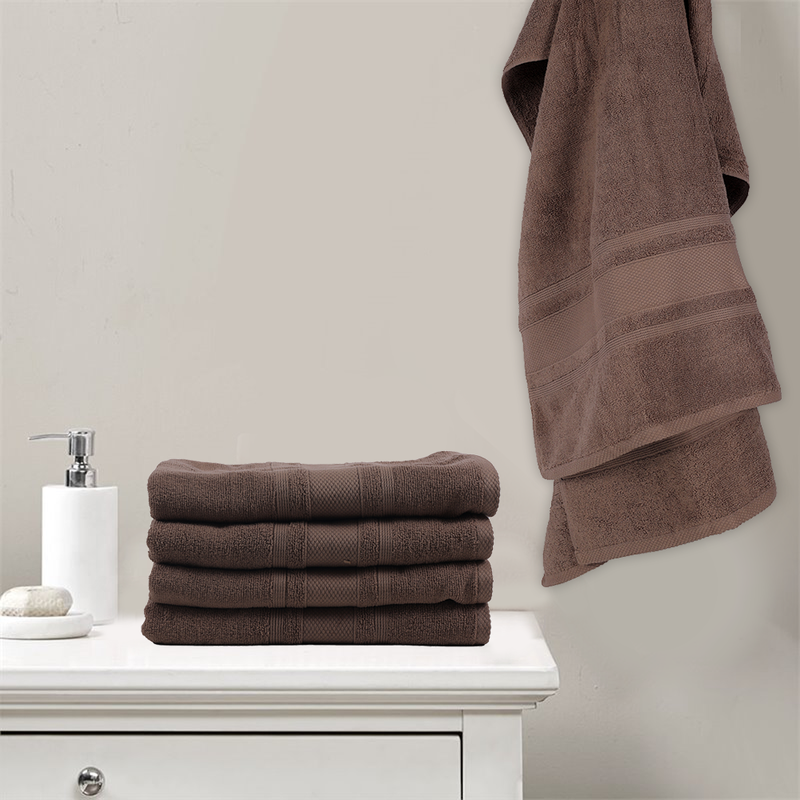 BYFT Home Castle (Beige) Premium Bath Towel  (70 x 140 Cm - Set of 2) 100% Cotton Highly Absorbent, High Quality Bath linen with Diamond Dobby 550 Gsm