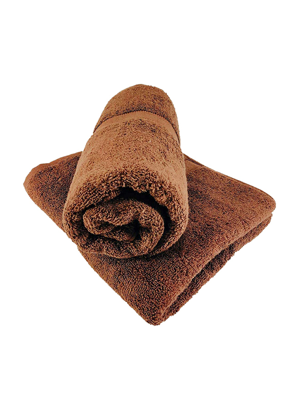 Hand Towel 40x75cm - Brown - 100% Cotton - BYFT Camellia - Pack of 2