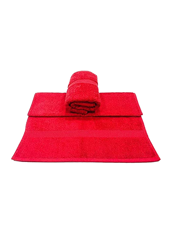 BYFT Gardenia 100% Cotton Bath and Hand Towel Set, 6 Piece, Red