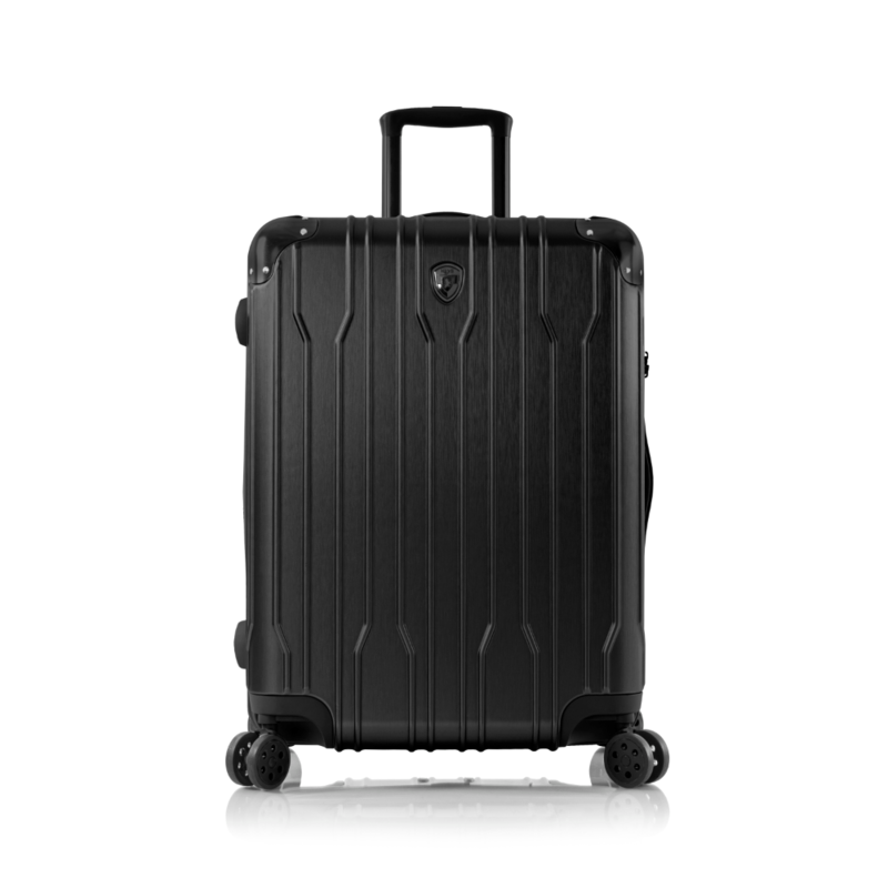 Heys Xtrak - 66 Cm (Black) Hard Case Trolley Bag (Polycarbonate) with Dual 360° Spinner Wheels Set of 1 pc