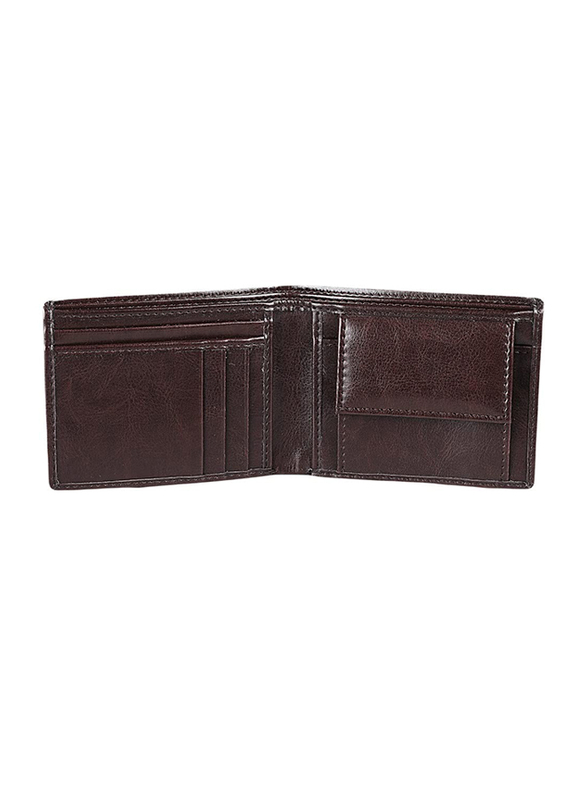 Mounthood Genuine Leather Bi-Fold Wallet with Card Holder for Men, Brown