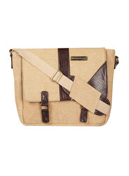 Mounthood 15-inch Canvas Laptop Messenger Bag Unisex, Tartarus Beige