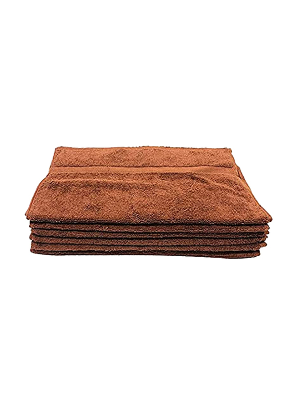 BYFT Camellia Hand Towel Set, 6 Piece, Brown