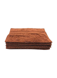 Hand Towel 40x75cm - Brown - 100% Cotton - BYFT Camellia - Pack of 6