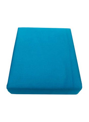 BYFT Orchard 100% Cotton Lightweight Fitted Bed Sheet, King, Sky Blue
