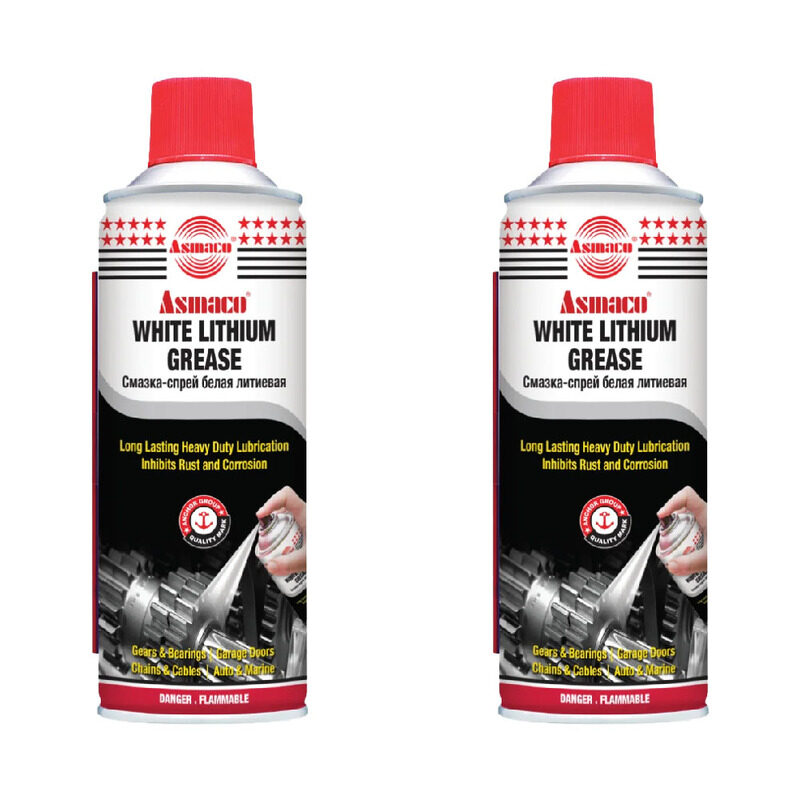 

Asmaco White Lithium Grease Spray - 400 Ml - Set of 02