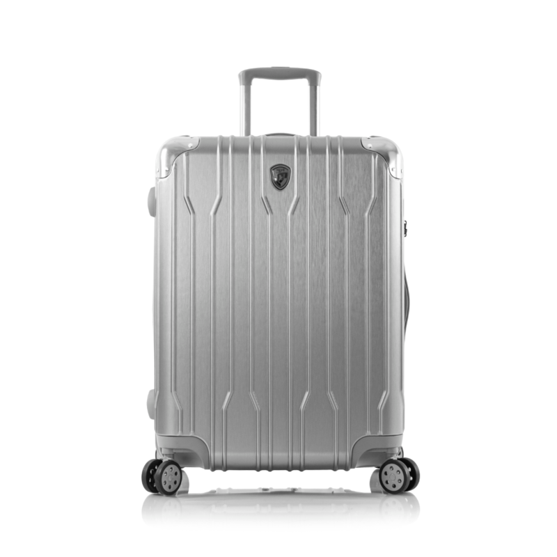 Heys Xtrak - 53 Cm (Silver) Hard Case Trolley Bag (Polycarbonate) with Dual 360° Spinner Wheels Set of 1 pc