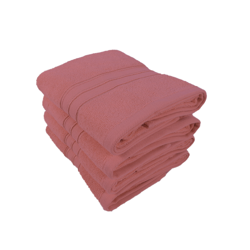 BYFT Home Trendy (Pink) Premium Hand Towel  (50 x 90 Cm - Set of 4) 100% Cotton Highly Absorbent, High Quality Bath linen with Striped Dobby 550 Gsm