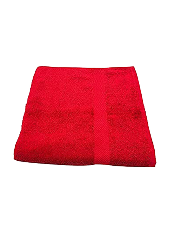 BYFT Gardenia 100% Cotton Bath Towel, Red