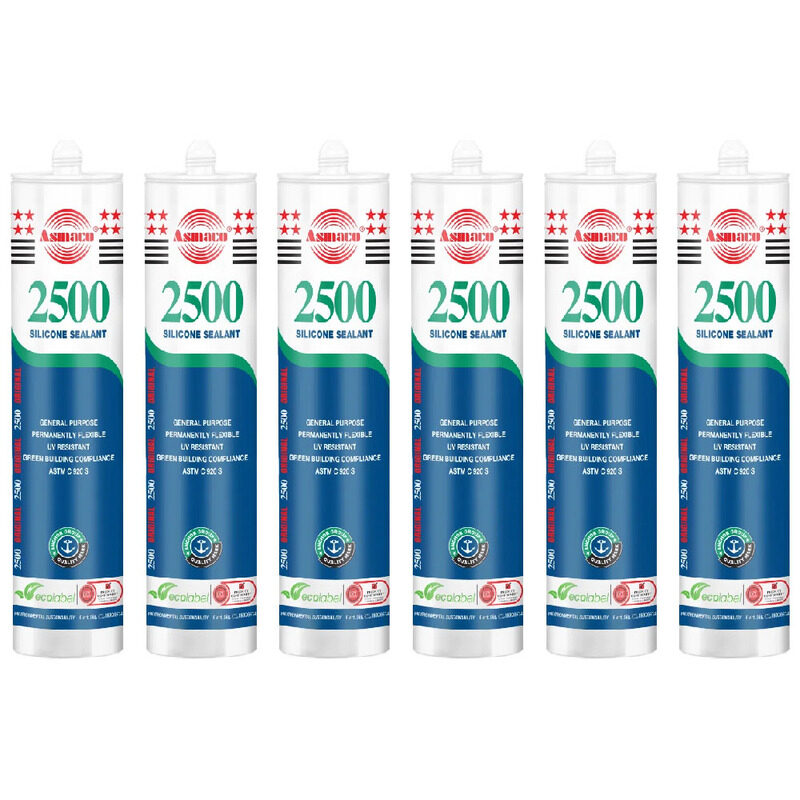 

Asmaco 2500 Silicone Sealant - Clear - 280 Ml - Set of 06
