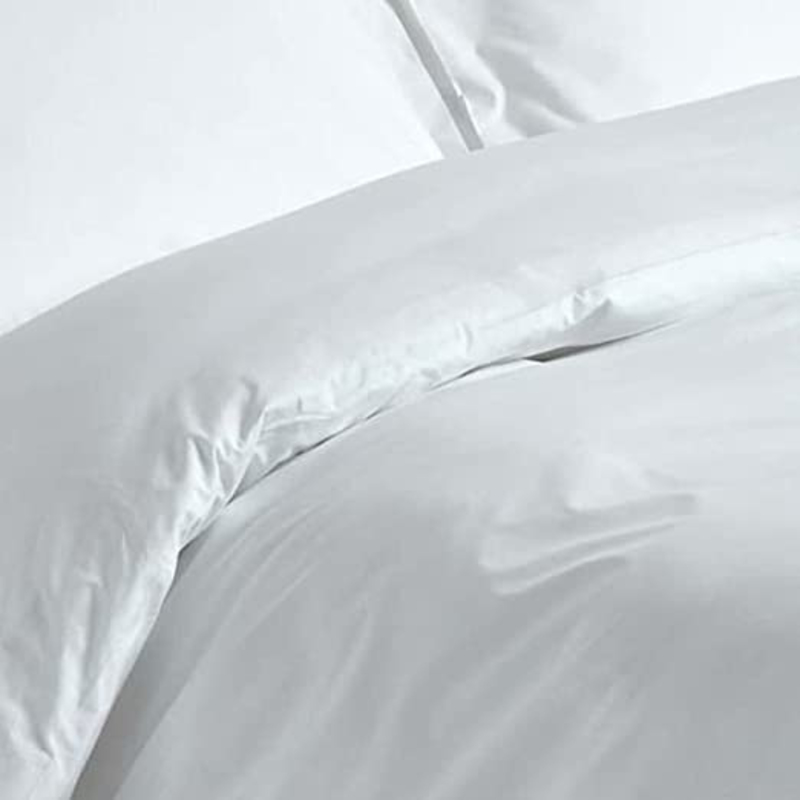 BYFT Tulip 100% Percale Cotton Duvet Cover, 180 Tc, 245 x 265 + 30cm, King, White