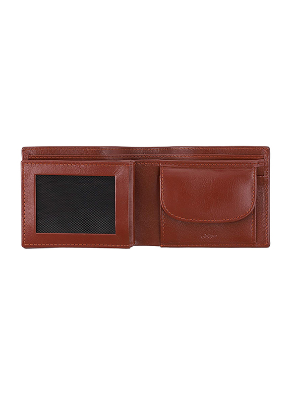 Jafferjees Hamburg Genuine Leather Bi-fold Wallets for Men, Brown