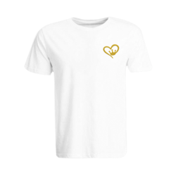 BYFT (White) Embroidered Cotton T-shirt (Queen Crown Heart) Personalized Round Neck T-shirt For Women (Medium)-Set of 1 pc-190 GSM