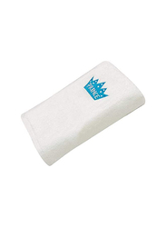 BYFT 100% Cotton Embroidered Prince Bath Towel, 70 x 140cm, White/Blue