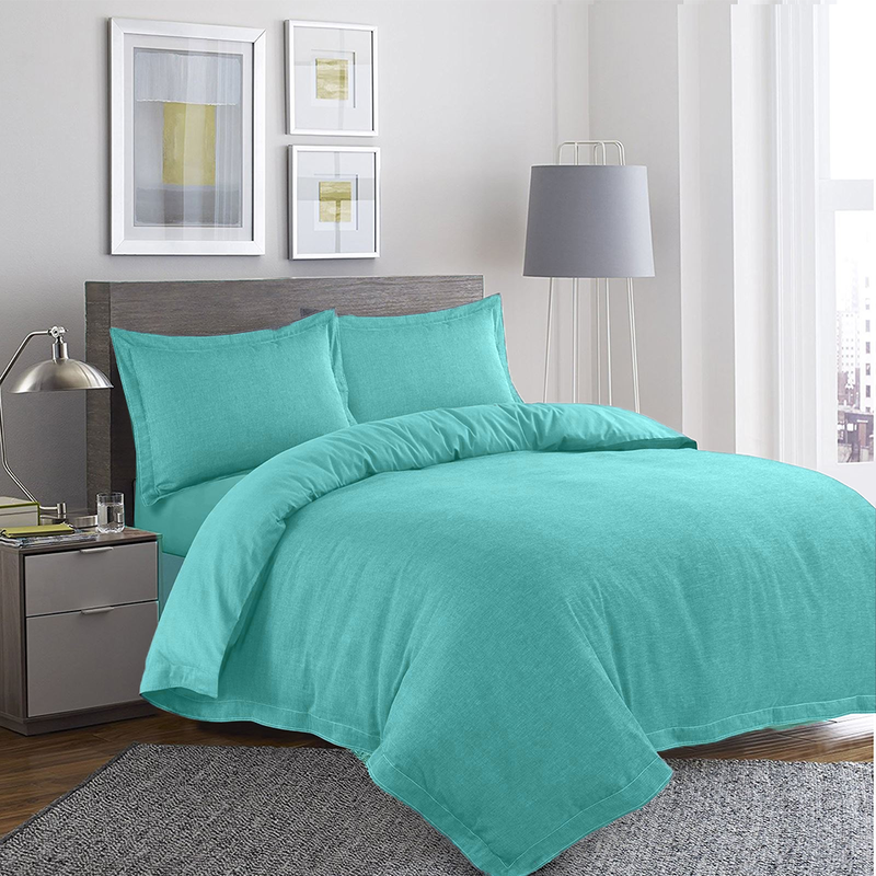 BYFT Orchard Exclusive (Sea Green) King Size Flat Sheet, Duvet Cover and Pillow case Set (Set of 6 pcs) 100% Cotton Soft and Luxurious Hotel Quality Bed linen -180 TC