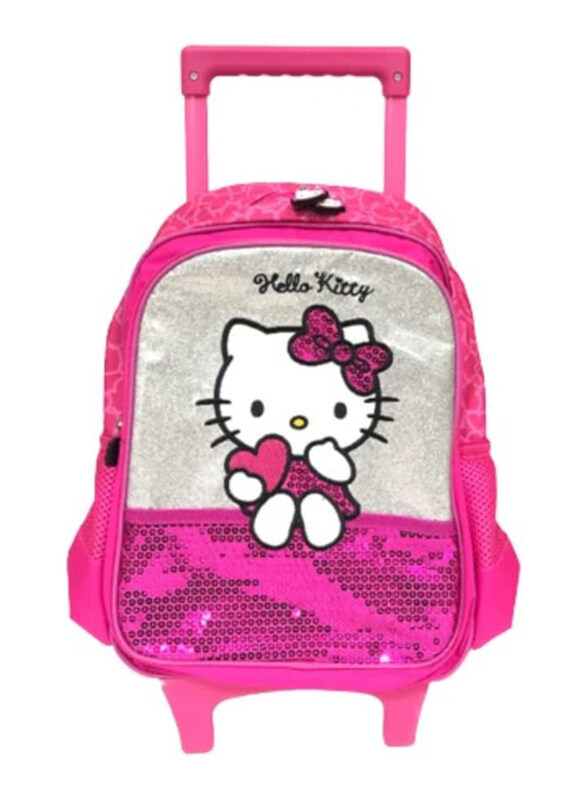 

Hello Kitty 14-inch Bright School Trolley Bag for Kids, Multicolour