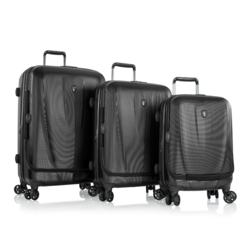 Heys Smart Vantage - 76 Cm (Black) Hard Case Trolley Bag (Polycarbonate) with Dual 360° Spinner Wheels Set of 1 pc