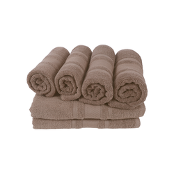 BYFT Home Castle (Beige) 4 Hand Towel (50 x 90 Cm) & 2 Bath Towel (70 x 140 Cm) 100% Cotton Highly Absorbent, High Quality Bath linen with Diamond Dobby 550 Gsm Set of 6