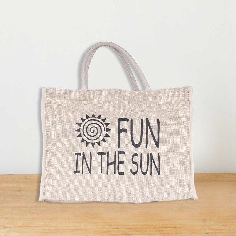 BYFT Natural Jute bag shopper (Fun in the Sun)