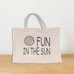 BYFT Natural Jute bag shopper (Fun in the Sun)