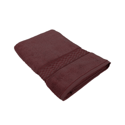 BYFT Home Ultra (Burgundy) Premium Bath Sheet  (90 x 180 Cm - Set of 1) 100% Cotton Highly Absorbent, High Quality Bath linen with Checkered Dobby 550 Gsm