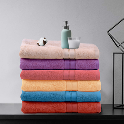 BYFT Home Trendy (Pink) Hand Towel (50 x 90 Cm) & Bath Towel (70 x 140 Cm) 100% Cotton Highly Absorbent, High Quality Bath linen with Striped Dobby 550 Gsm Set of 2