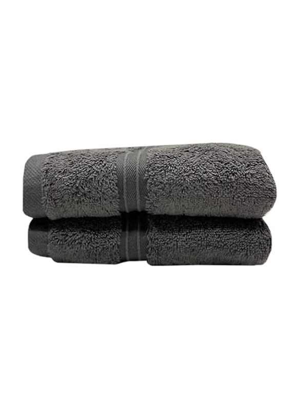 BYFT 2-Piece Home Essential Hand Towel Set, 40 x 70cm, Charcoal Black
