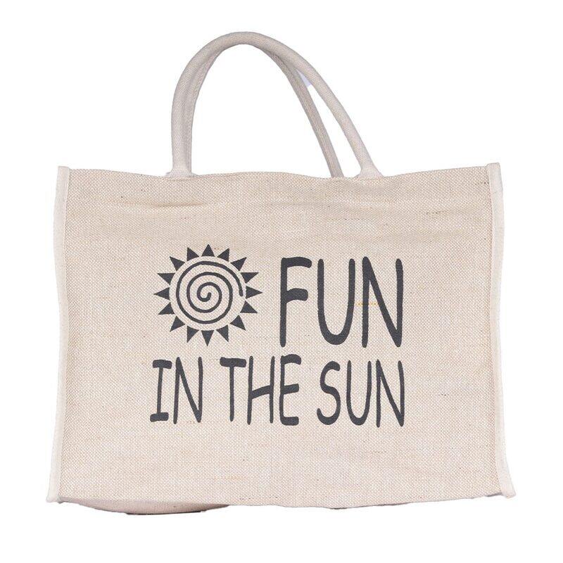 

BYFT Natural Jute bag shopper (Fun in the Sun)