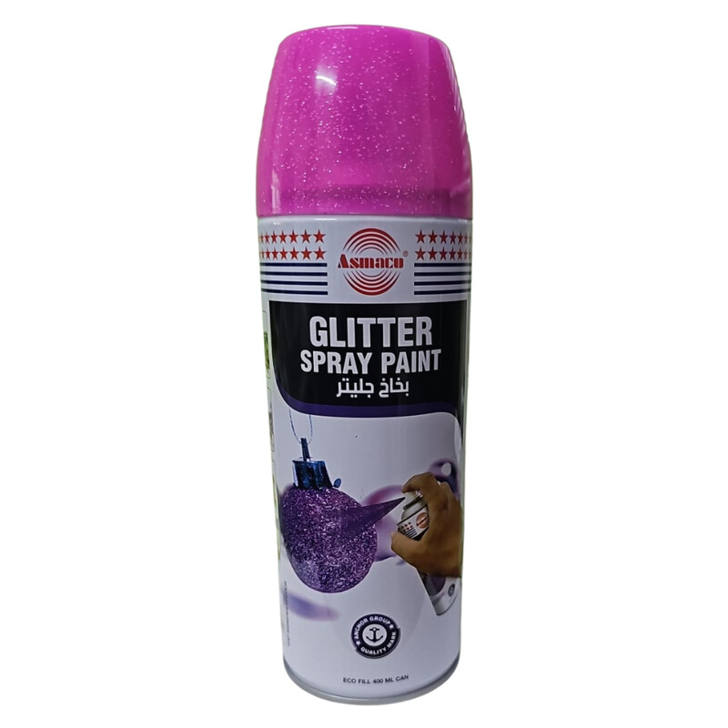 

Asmaco Glitter Spray Paint - Magenta - 400 Ml - Set of 01