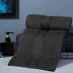 BYFT Home Ultra (Grey) Premium Hand Towel  (50 x 90 Cm - Set of 1) 100% Cotton Highly Absorbent, High Quality Bath linen with Checkered Dobby 550 Gsm