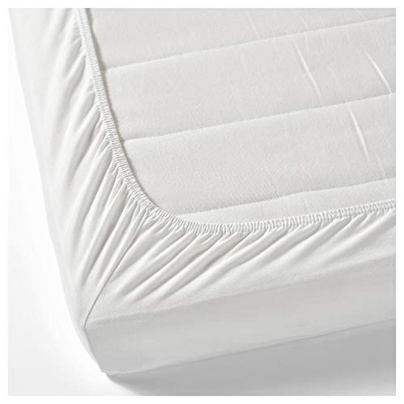 BYFT Orchard 100% Cotton Bedlinen Set, 1 Fitted Bed Sheet + 2 Pillow Case + 1 Duvet Cover, King, White