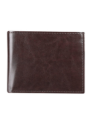 Mounthood Genuine Leather Bi-Fold Wallet with Card Holder for Men, Brown