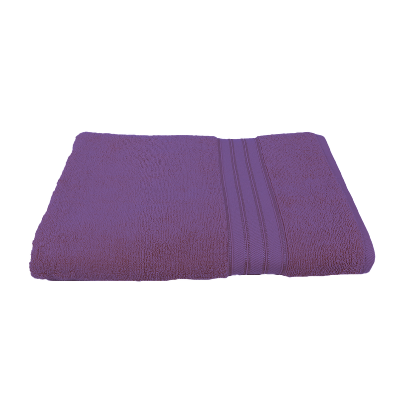 BYFT Home Trendy (Lavender) Premium Bath Towel  (70 x 140 Cm - Set of 1) 100% Cotton Highly Absorbent, High Quality Bath linen with Striped Dobby 550 Gsm