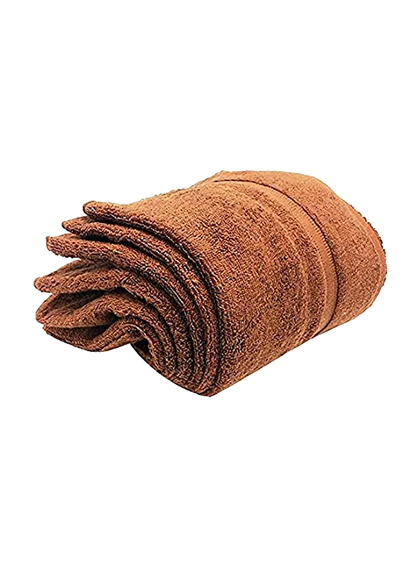 Hand Towel 40x75cm - Brown - 100% Cotton - BYFT Camellia - Pack of 6