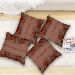 BYFT TerraTile Bliss Brick Orange 16 x 16 Inch Decorative Cushion & Cushion Cover Set of 2
