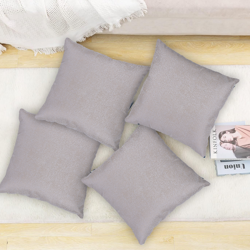 BYFT Elegant Ivory Cream 16 x 16 Inch Decorative Cushion Cover Set of 2