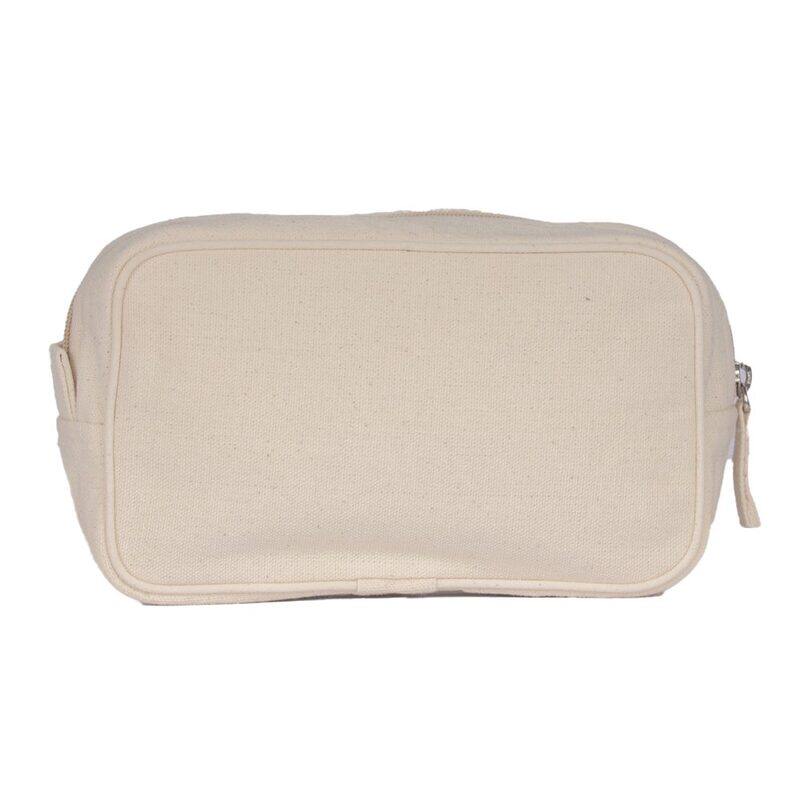 

BYFT Natural Cotton Cosmetic Purse With Side Piping