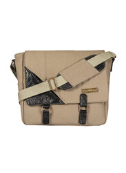 Mounthood 15-inch Canvas Laptop Messenger Bag Unisex, Pontus Beige