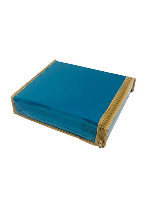 BYFT 4-Piece Orchard 100% Cotton Lightweight Bed Linen Set, 1 Flat Bed Sheet + 2 Pillow Cases + 1 Duvet Cover, Twin, Sky Blue