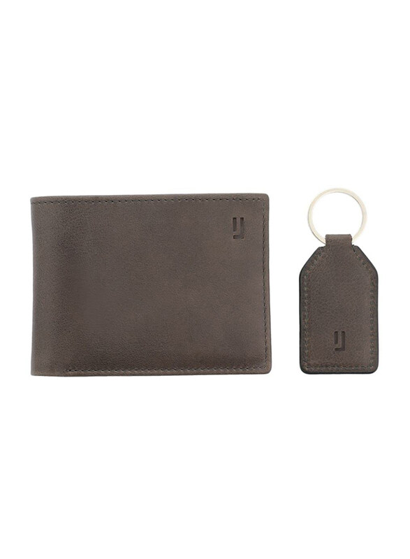 

Jafferjees 2-Piece Genuine Leather Ephesus Wallet Set for Men, Olive Green