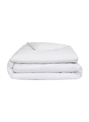 BYFT Tulip 100% Percale Cotton Duvet Cover, 180 Tc, 245 x 265 + 30cm, King, White