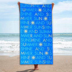 BYFT Jacquard Beach Towel 86 x 162 Cm 390 Gsm , Sunshine and Summer, Cotton Set of 1