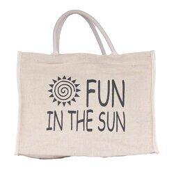 BYFT Natural Jute bag shopper (Fun in the Sun)