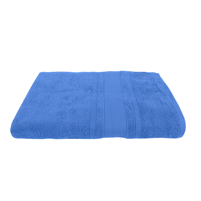 BYFT Home Castle (Blue) Premium Bath Towel  (70 x 140 Cm - Set of 1) 100% Cotton Highly Absorbent, High Quality Bath linen with Diamond Dobby 550 Gsm