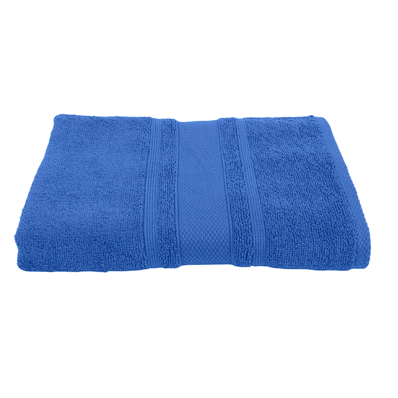 BYFT Home Castle (Blue) Premium Bath Sheet  (90 x 180 Cm - Set of 1) 100% Cotton Highly Absorbent, High Quality Bath linen with Diamond Dobby 550 Gsm