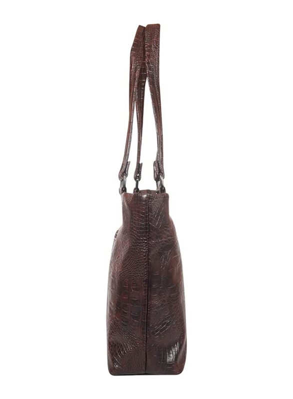 Mounthood Neith Leather Hand/Shoulder Bag for Women, Brown