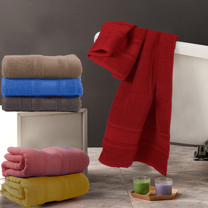 BYFT Home Castle (Grey) Hand Towel (50 x 90 Cm) & Bath Towel (70 x 140 Cm) 100% Cotton Highly Absorbent, High Quality Bath linen with Diamond Dobby 550 Gsm Set of 2