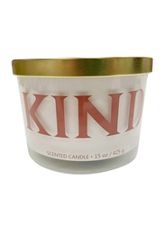 BYFT Kind Jar Candle with Iconic Design & Cedar wood Mandarin Scent, 425g, White